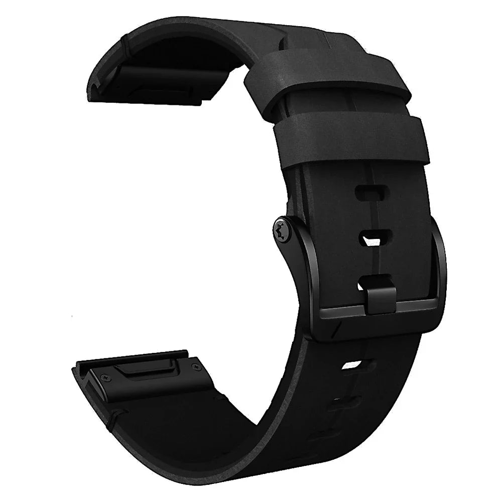 Quick-Fit stropp | 26mm (ekte skinn og titan) - 2 farger