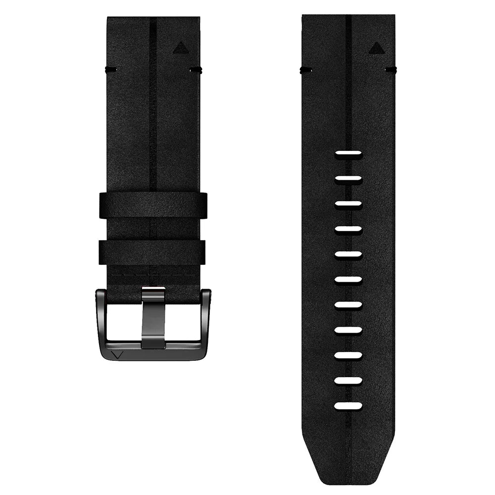 Quick-Fit stropp | 26mm (ekte skinn og titan) - 2 farger
