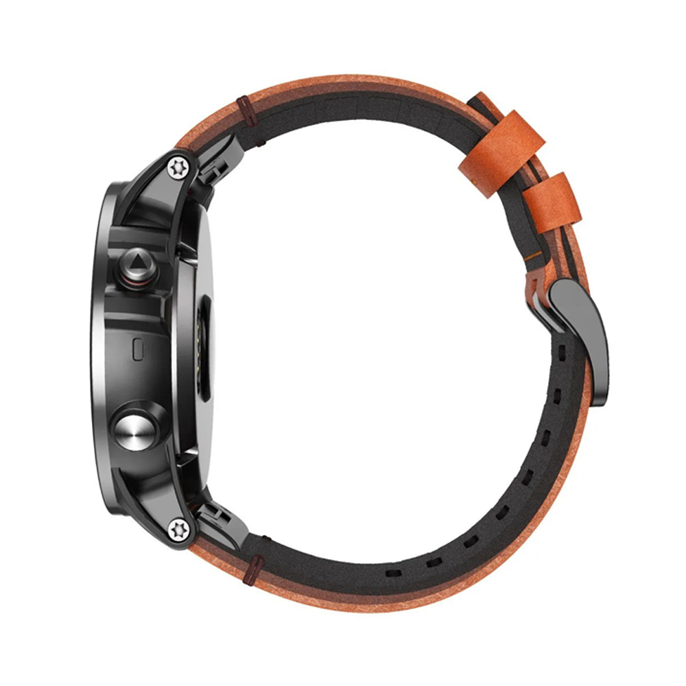 Quick-Fit rem | 26mm (ekte skinn og titan) - 2 farger